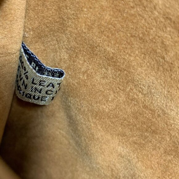 PATRICIA NASH Heritage Tan Leather Snap Flap Envelope Clutch Wristlet Flaw - Picture 6 of 8